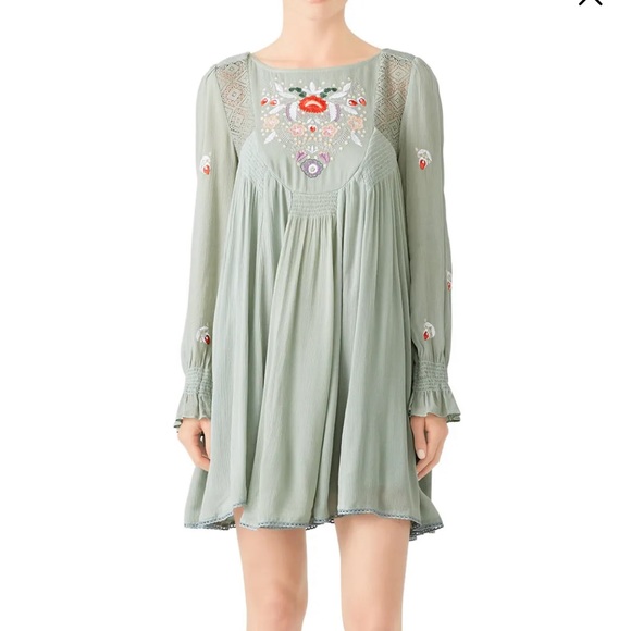 Free People Mohave Mint Mini Dress XS - Picture 2 of 5
